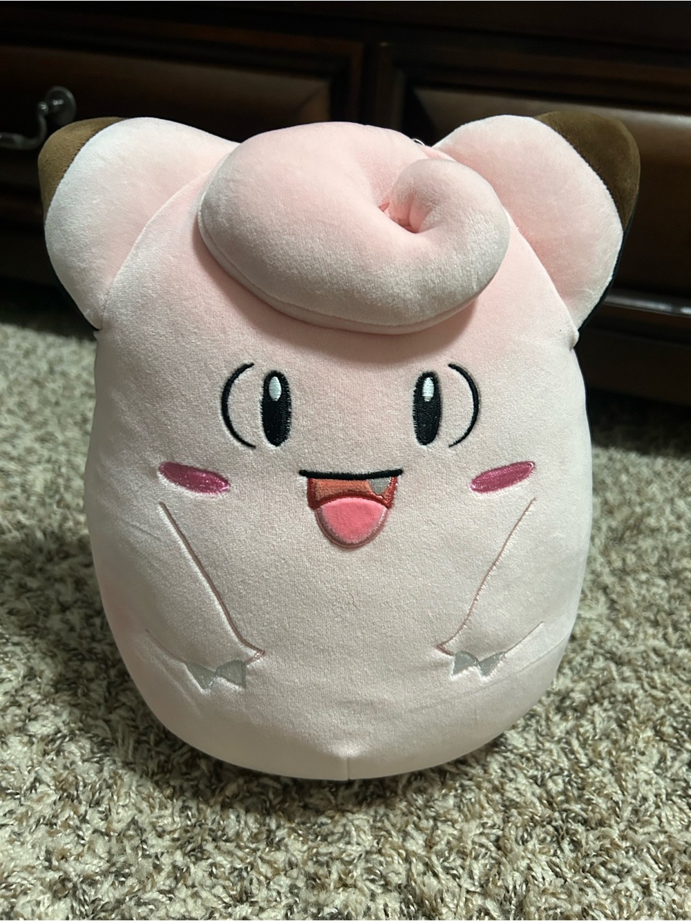 Pokemon Clefairy Plush Pink and Brown Stuffed Toy